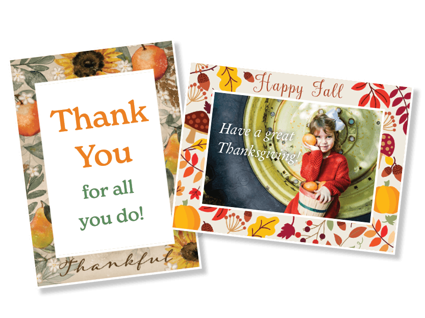 Personalization sample giftcards