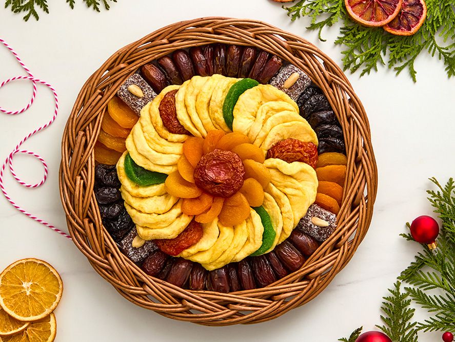 Dried Fruit Wicker Tray