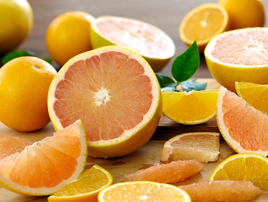 Valencia Oranges And Heritage Grapefruit